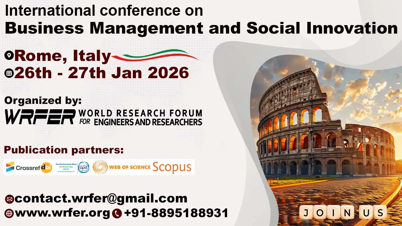 Business Management and Social Innovation Conference in Italy Business Management and Social Innovation Conference in Italy